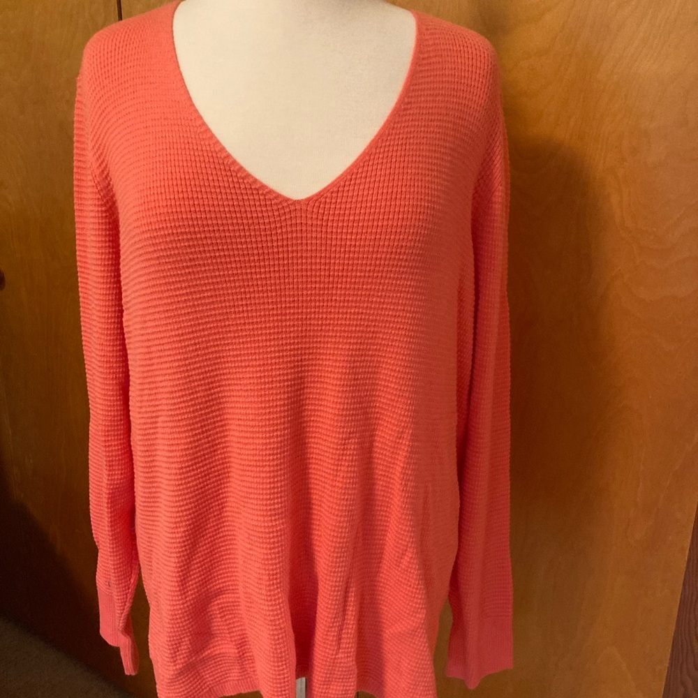Caslon Coral V-Neck Sweater